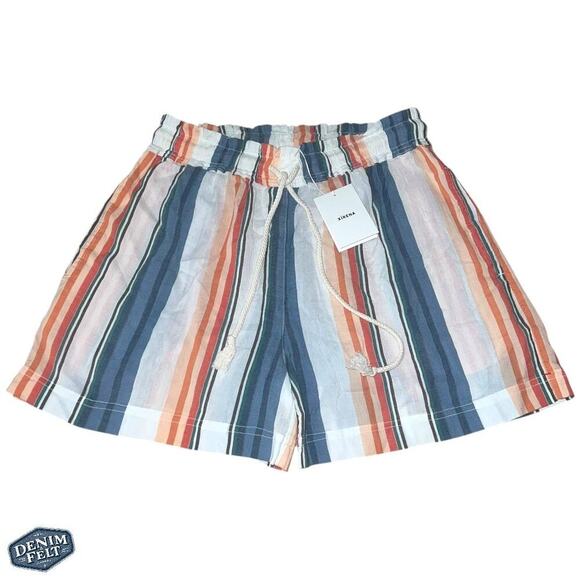 Xirena "Cooper" Easy Fit Casual Gauze Shorts Multicolor Stripes w/ Pockets | NEW - Picture 9 of 16